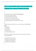 EXAM 4: ACUTE KIDNEY INJURY NCLEX QUESTIONS AND ANSWERS WITH COMPLETE VERIFIED SOLUTIONS