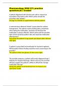 Pharmacology MSN 571 practice questions&vert;A&plus; Graded