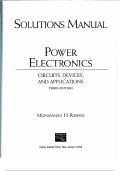 SOLUTIONS MANUAL POWER ELECTRONICS CIRCUITS, DEVICES, AND APPLICATIONS THIRD EDITION BY MUHAMMAD H. RASHID A+