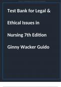 Test Bank for Legal & Ethical Issues in Nursing, 7th Edition by Ginny Wacker Guido