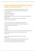 Davis advantage for psychiatric mental health nursing chapter 9 Complete Questions And Answers