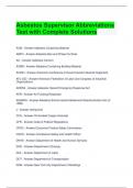 Asbestos Supervisor Abbreviations Test with Complete Solutions 