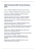 FAD Final Exam With Correct Answers 2024