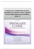 Test Bank for Primary Care: A Collaborative Practice, 5th Edition Terry Buttaro, JoAnn Trybulski, Patricia Polgar-Bailey Joanne Sandberg-Cook  ALL CHAPTERS A+