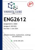 ENG2612 Assignment 2 (DETAILED ANSWERS) 2024 - DISTINCTION GUARANTEED