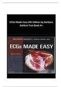 Test Bank for ECGs Made Easy 6th Edition By Barbara || All Chapters ( 1-10 ) | Updated Version 2024 A+