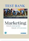 Test Bank for Marketing: Real People, Real Choices, 10th Edition by Michael R. Solomon, Greg W. Marshall and Elnora W. Stuart