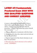 LATEST ATI Fundamentals  Proctored Exam 2024 WITH  NGN QUALIFIED QUESTIONS  AND CORRECT ANSWERS