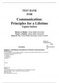 Test Bank For Communication Principles for a Lifetime, 8th Edition by Steven A. Beebe, Susan J. Beebe, Diana K. Ivy Chapter 1-15