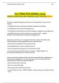 CLC PRACTICE EXAM 9 2024. COMPLETE QUESTIONS AND ANSWERS.LATEST UPDATE|RATED A+	