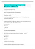 Medical Microbiology Exam 3 with Questions and Answers