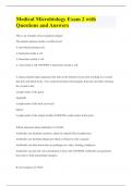 Medical Microbiology Exam 2 with Questions and Answers