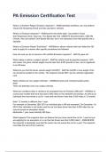 PA Emission Certification Test questions and answers  A&plus; score assured 2024&sol;2025 