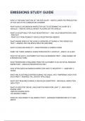 EMISSIONS STUDY GUIDE questions and answers  A&plus; score assured 2024&sol;2025 