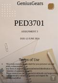 PED3701 ASSIGNMENT 3 DUE 12 JUNE 2024 (QUESTIONS AND ANSWERS)