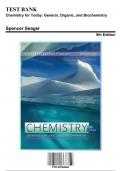 Test Bank: Chemistry for Today: General, Organic, and Biochemistry 9th Edition by Seager - Ch. 1-25, 9781305960060, with Rationales
