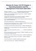 Module 03: Exam 152 ITE Chapter 4  Operating Systems and File  Management Final Exam Q&A 2024
