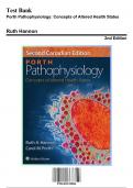 Test Bank: Porth Pathophysiology: Concepts of Altered Health States 2nd Edition by Ruth - Ch. 1-61, 9781451192896, with Rationales