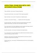 AODA FINAL EXAM 2024 WITH 100&percnt; ACCURATE SOLUTIONS