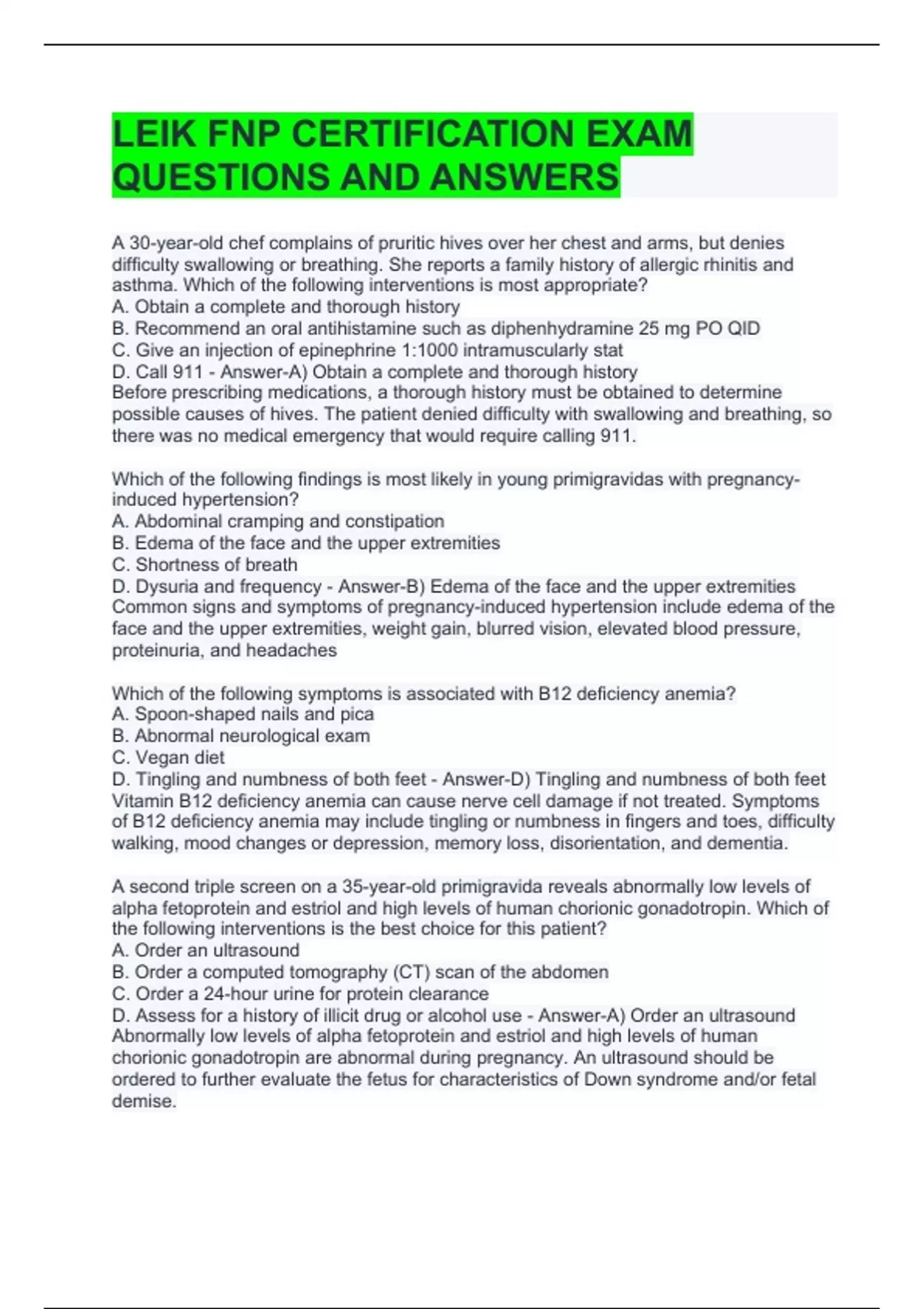 LEIK FNP CERTIFICATION EXAM QUESTIONS AND ANSWERS LEIK FNP Stuvia US leik-fnp-certification-exam-questions-and-answers-leik-fnp-stuvia-us