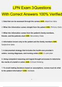 LPN Exam 3 Questions With Correct Answers 100% Verified(2023/2024)