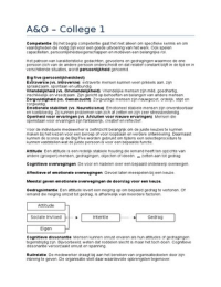 Arbeids- en Organisatiepsychologie Samenvatting
