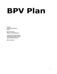 BPV Plan