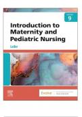 TEST BANK-- INTRODUCTION TO MATERNITY AND PEDIATRIC NURSING, 9TH EDITION. BY LEIFER. CHAPTER 1 - 34. ALL CHAPTERS IN