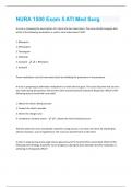 NURA 1500 EXAM PACKAGE DEAL GRADED A&plus;