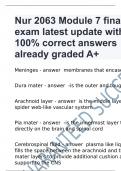 Nur 2063 Module 7 final exam latest update with 100% correct answers already graded A+