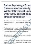 Pathophysiology Exam 2 Rasmussen University Winter 2021 latest update with 100% correct answers already graded A+