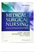 TEST BANK -- MEDICAL-SURGICAL NURSING&colon; ASSESSMENT AND MANAGEMENT OF CLINICAL PROBLEMS&comma; SINGLE VOLUME 10TH EDITION BY SHARON L&period; LEWIS&period; ALL  CHAPTERS INCLUDED&period;