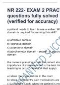NR 222- EXAM 2 PRACTICE questions fully solved (verified for accuracy)