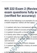 NR 222 Exam 2 (Review ) exam questions fully solved (verified for accuracy)