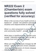 NR222 Exam 2 (Chamberlain) exam questions fully solved (verified for accuracy)