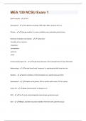 MEA 130 NCSU Exam 1 Questions and Answers with complete solution