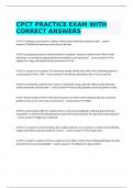 CPCT PRACTICE EXAM WITH CORRECT ANSWERS