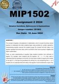 MIP1502 Assignment 2 &lpar;COMPLETE ANSWERS&rpar; 2024 &lpar;351863&rpar; - DUE 10 June 2024 