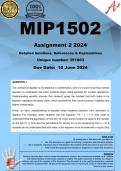MIP1502 Assignment 2 (COMPLETE ANSWERS) 2024 (351863) - DUE 10 June 2024