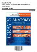 Test Bank for Gray's Anatomy for Students: With Student Consult Online Access, 4th Edition by Drake, 9780702051319, Covering Chapters 1-8 | Includes Rationales