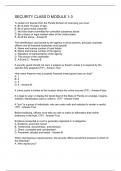 SECURITY CLASS D MODULE 1-3  QUESTIONS AND ANSWERS