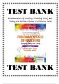 Test Bank For Fundamentals of Nursing - Vol 2: Thinking, Doing, and Caring 4th Edition by Wilkinson, Judith M,Treas, Leslie S.||All Chapters 1-46||Complete Guide A+