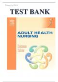 Test Bank for Adult Health Nursing 5th Edition by Barbara Christensen&comma; Elaine Kockrow 9780323042369 Chapter 1-17 Complete Guide&vert;&vert;Latest 2024