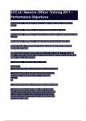 SCCJA&lowbar; Reserve Officer Training 2017 - Performance Objectives