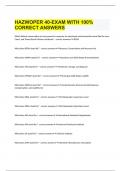 HAZWOPER 40-EXAM WITH 100% CORRECT ANSWERS