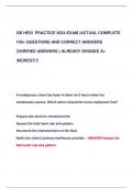 OB HESI PRACTICE 2024 EXAM |ACTUAL COMPLETE  105+ QUESTIONS AND CORRECT ANSWERS  (VERIFIED ANSWERS ) ALREADY GRADED A+ |NEWEST!!!