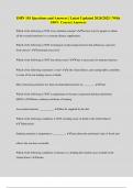 DHN 101 Questions and Answers &vert; Latest Updated 2024&sol;2025 &vert; With 100&percnt; Correct Answers