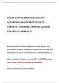 SOCRA CCRP EXAM 2024 |ACTUAL 90+  QUESTIONS AND CORRECT DETAILED  ANSWERS (VERIFIED ANSWERS) ALREADY  GRADED A+ | NEWEST !!!