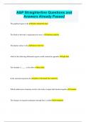 A&P Straighterline Questions and Answers Already Passed