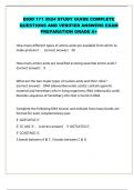 BIOD 171 2024 STUDY GUIDE COMPLETE QUESTIONS AND VERIFIED ANSWERS EXAM PREPARATION GRADE A+